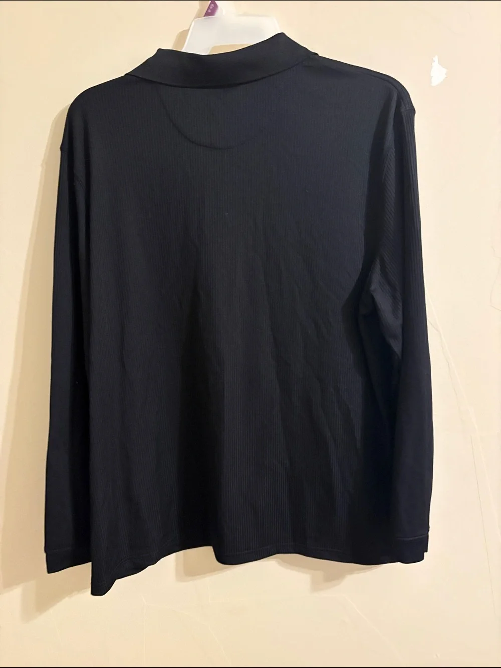 Haggar Men's Black Long-Sleeve Quarter-Zip Sweater